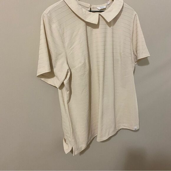 Lady Hagen Women's Textured Stripe Short Sleeve Golf Polo - Picture 5 of 9